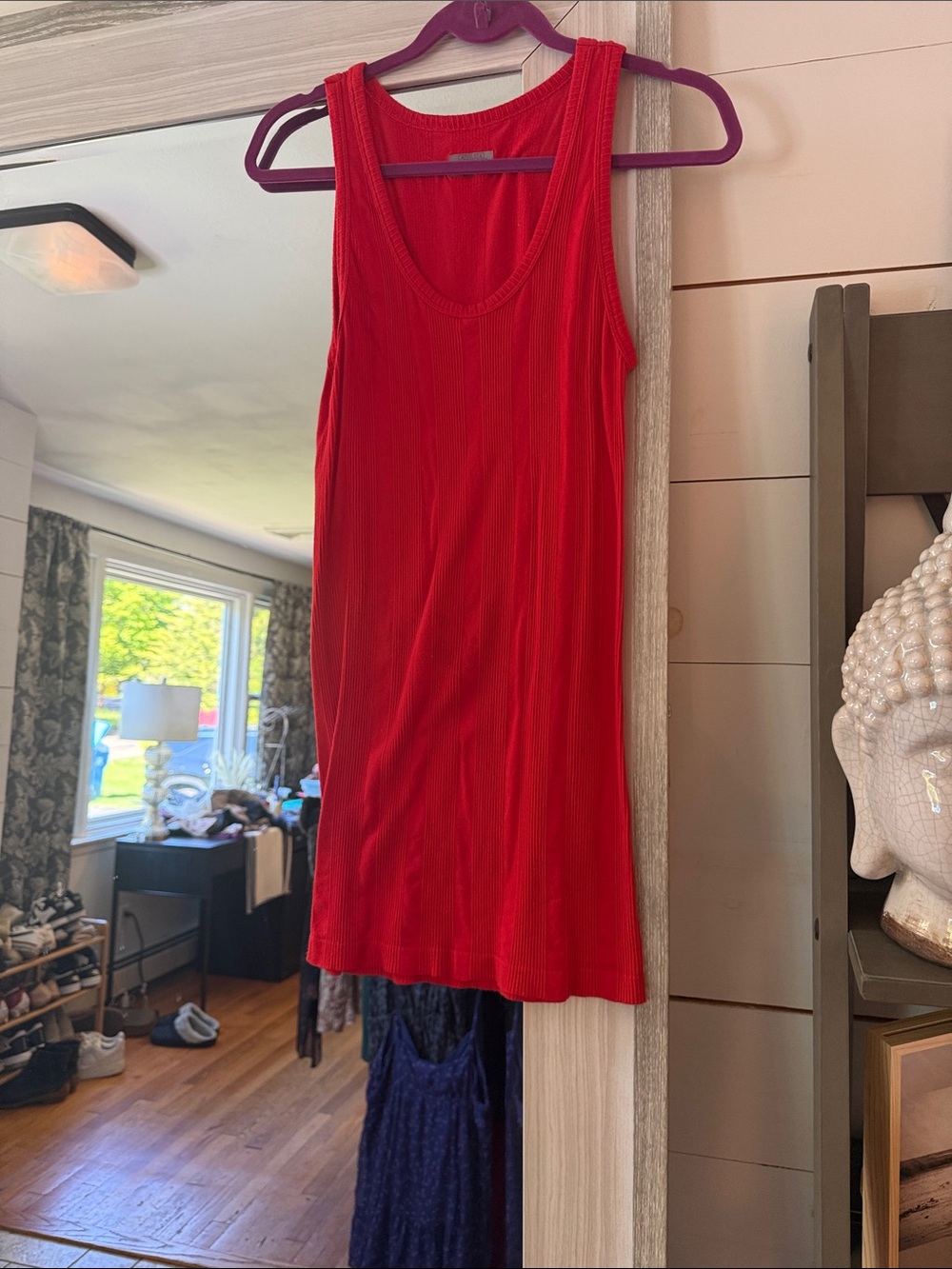 Athleta Red Ribbed Tank Mini Dress - Picture 5 of 6